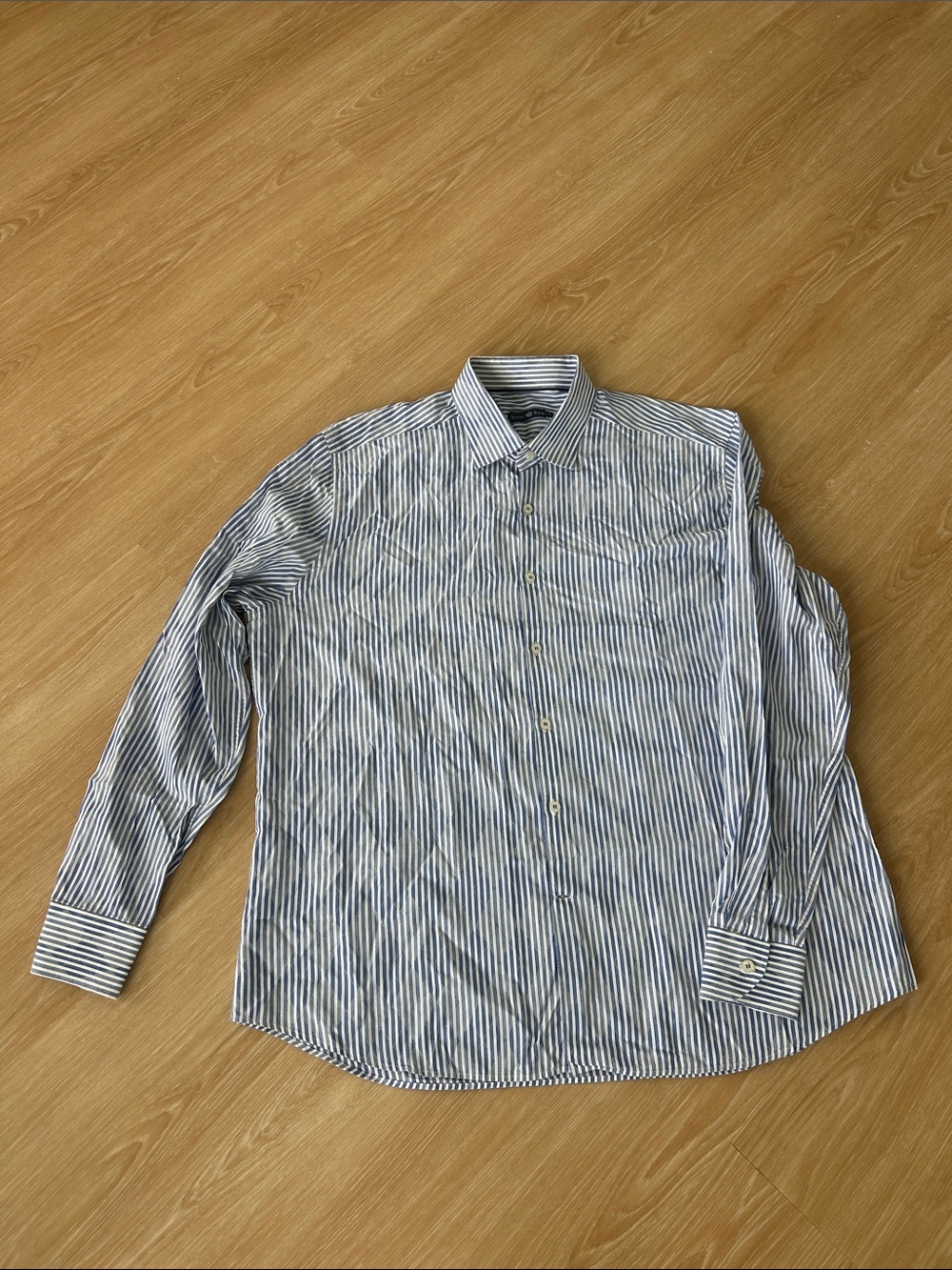 Stone Rose Blue & White Striped Dress Shirt